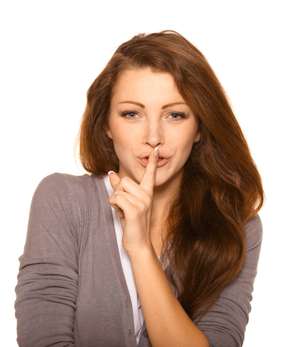 Psst... you should not speak about Discreet Shipping Image of lady who promises discretion in shipping
