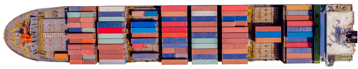 containers in a ship