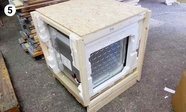 wooden crate for oven